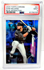 2020 Topps Chrome BLUE REFRACTOR SAM HILLIARD RC Baseball Card /150 PSA 9 MINT