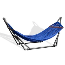 Hammock with Collapsible Steel Stand & Carrying Case, Portable & Adjustable, ...