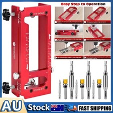 Door Hinge Jig, Aluminum Alloy Door Hinge Template Kit for Router, Adjustable TO
