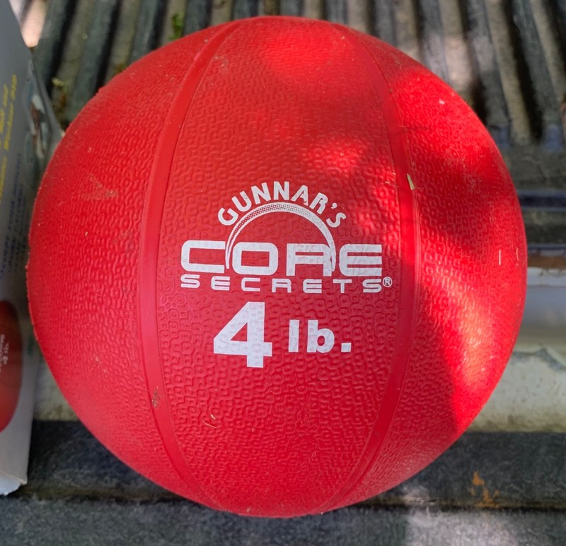 4 Pound Red Gunnar's Core Secrets Rubber Medicine Ball