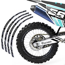 For SUZUKI DR 200S 15-23 22 21 20 Wheel Stickers Rim 21" 18" Dirt Bike F04B Blue