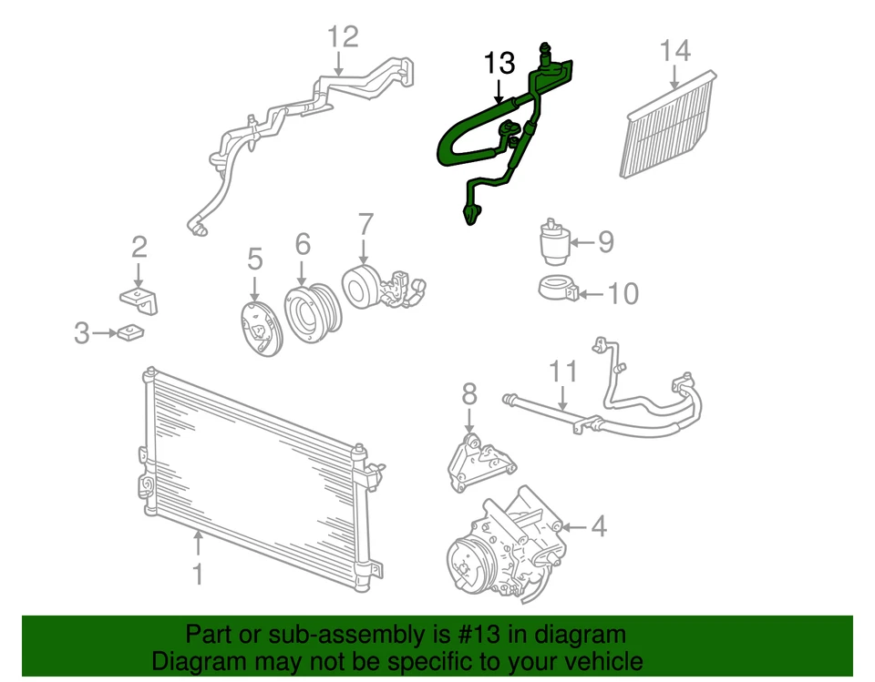 Original Ford Liquid Line 6W4Z-19835-A Foto 2 de 3