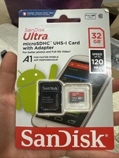SanDisk Ultra 32 GB Micro SD Class 10 microSDHC Memory Card - SDSQUNR-032G-GN3MA