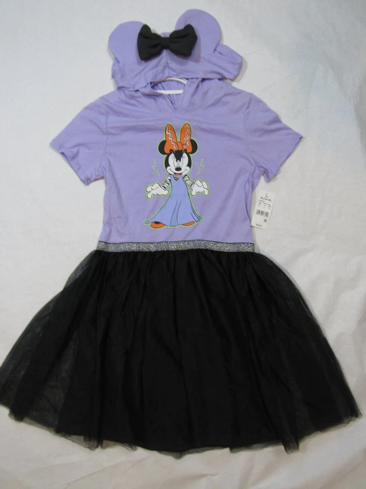 Disney Minnie Mouse Halloween Disfraz Niñas XL 12-14 Lavanda Algodón Tul Vestido Foto 2 de 4