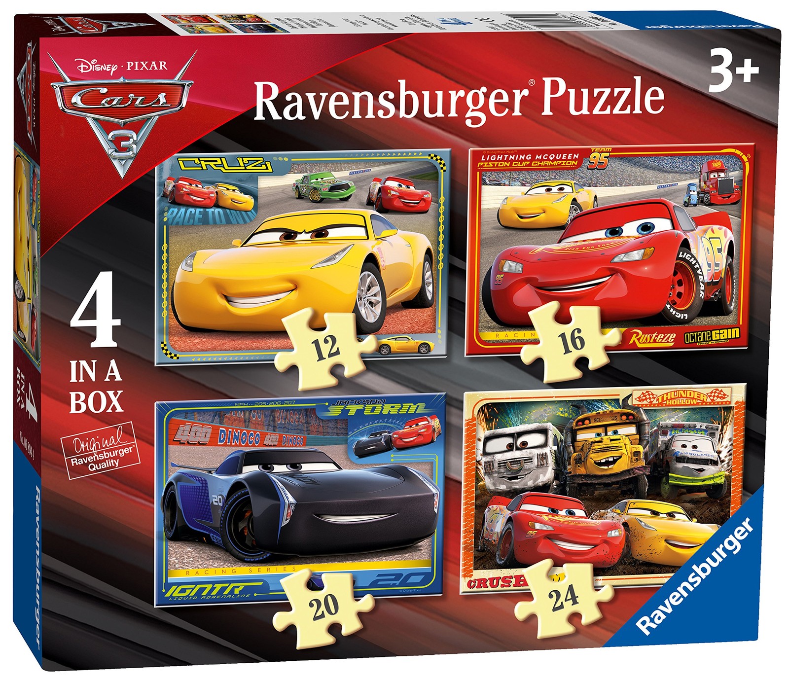 Ravensburger Disney Pixar Cars 4 in Box 12 16 20 24 Pieces Jigsaw Puzzles f 5390₽