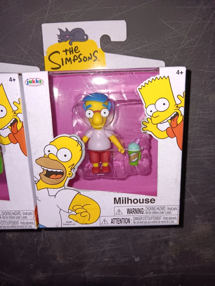 *ENVÍO GRATUITO* 2.5" HOMER + BART + MILHOUSE Figura de Los Simpson Jakks Pacific FOX Foto 3 de 4
