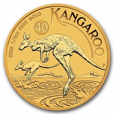 2026 Australia 1/2 oz Gold Kangaroo BU-Pre-Sale 3534.76 per troy oz