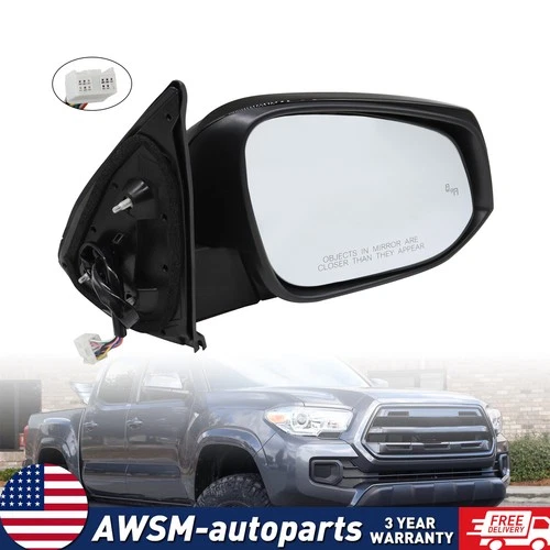 RH Mirror For 2016-2023 Toyota Tacoma Power Heated Power Folding w/ Signal Light