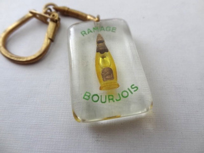 Vintage resin RAMAGE BOURJOIS parfum perfume   keychain porte clé