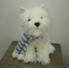Russ Daisy Chain Press White West Highland Terrier Westie Dog Soft Plush Toy