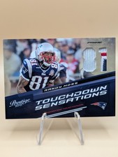 2010 PRESTIGE TOUCHDOWN SENSATIONS RANDY MOSS GAME-WORN 3 color PRIME PATCH /50!