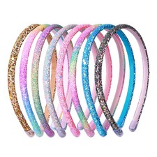 8Pcs Headbands for Girls Thin Glitter Headband Sequin Hair Band Non Slip Head...