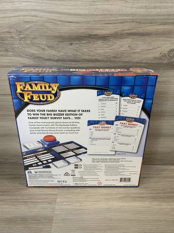 Family Feud Big Buzzer Edition Party Game Spin Master 2021 BRAND NEW SEALED RARE - Image 2 of 4