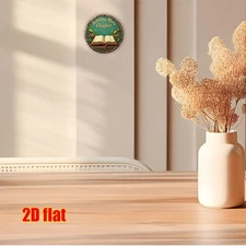 2D Wall Art, Just One More Chapter - Aluminum Foil Art Round Aluminum Metal Wall