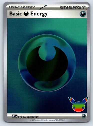 Basic Darkness Energy (30th Celebration) 015 Holo MEE: Mega Evolution Energy NM