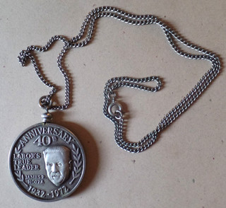 1932 1972 James R. Hoffa 40 aniversario verdadero líder .999 medallón de plata fina