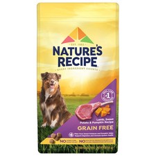 Nature's Recipe Grain Free Dry Dog Food, Lamb, Sweet 4 Pound Pack of 1
