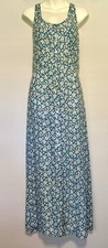 American Eagle Maxi Dress US 10 Medium Floral Blue White Daisy Y2K