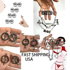 Adjustable Metal Breast Nipple Clamps Clit Clip SM Bondage Sex Toy Women BDSM