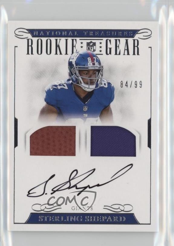 2016 Panini National Treasures 84/99 Sterling Shepard #11 Auto RC 0x5i