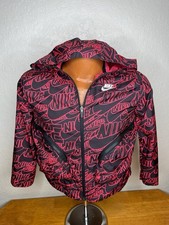 Boy's Nike Dri Fit L/S Pullover Hoodie Small S - Black / Red - Polyester