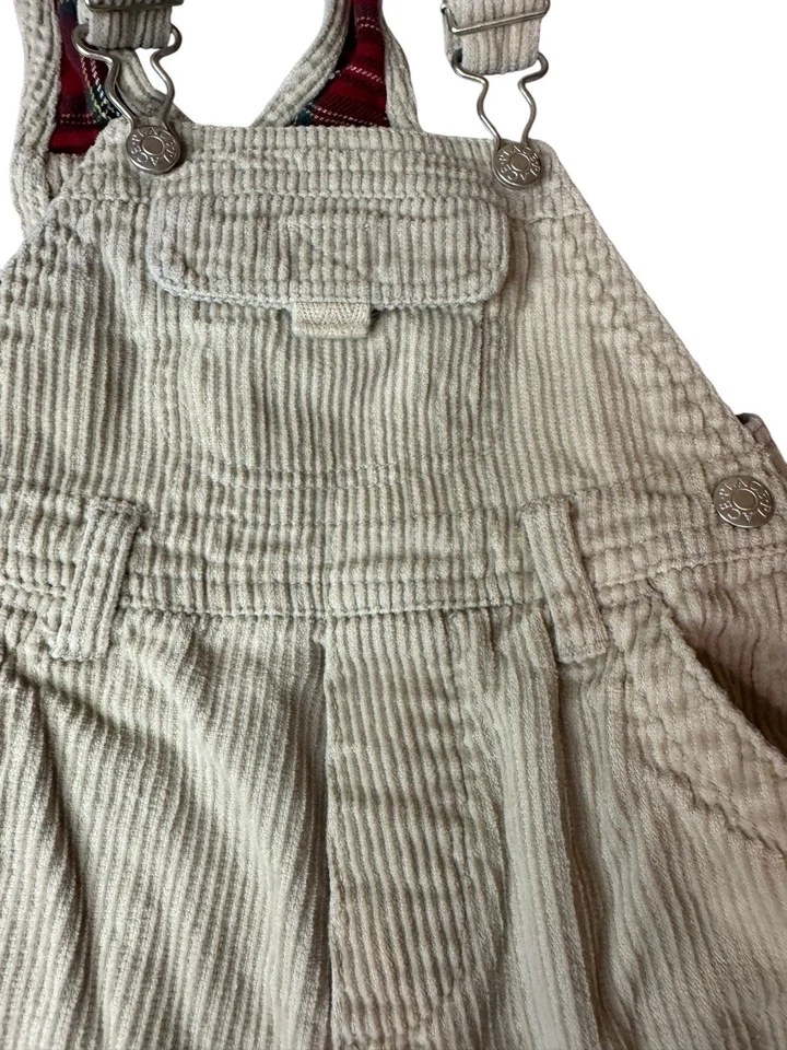 Mono de pana 6-9M para niños beige tostado 100 % algodón Foto 4 de 4