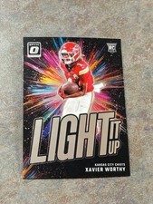 Xavier Worthy 2024 Donruss Optic #9 Light It Up Kansas City Chiefs