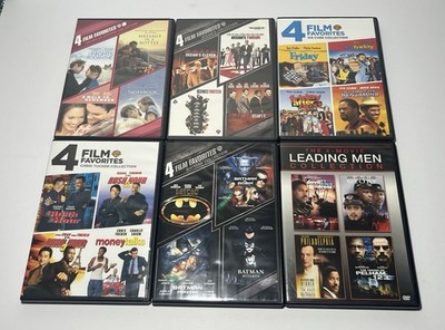 4 Film Favorites DVD s Lot Of 6 - Rush Hour - Friday- Batman - Oceans Eleven