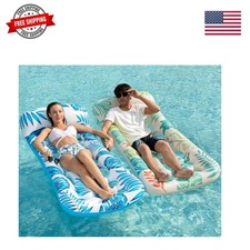 Inflatable Pool Float Lounge - 2 Pack Floaties Rafts for Adults Floating Loun...