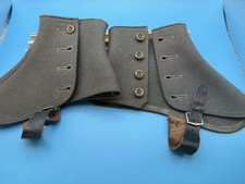 Antique Bond Street Spats Fawn Wool Button Spats