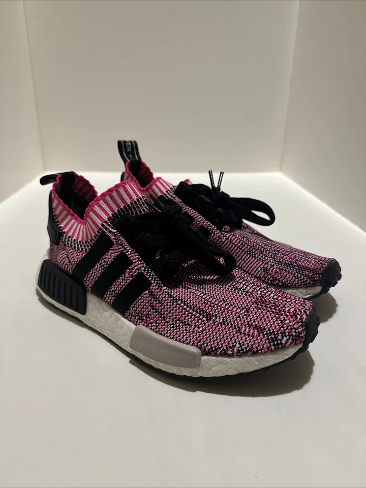 Adidas NMD_R1 PK Primeknit Rosa Negro Glitch Blanco BB2363 Mujeres EE. UU. 5.5 Foto 2 de 4