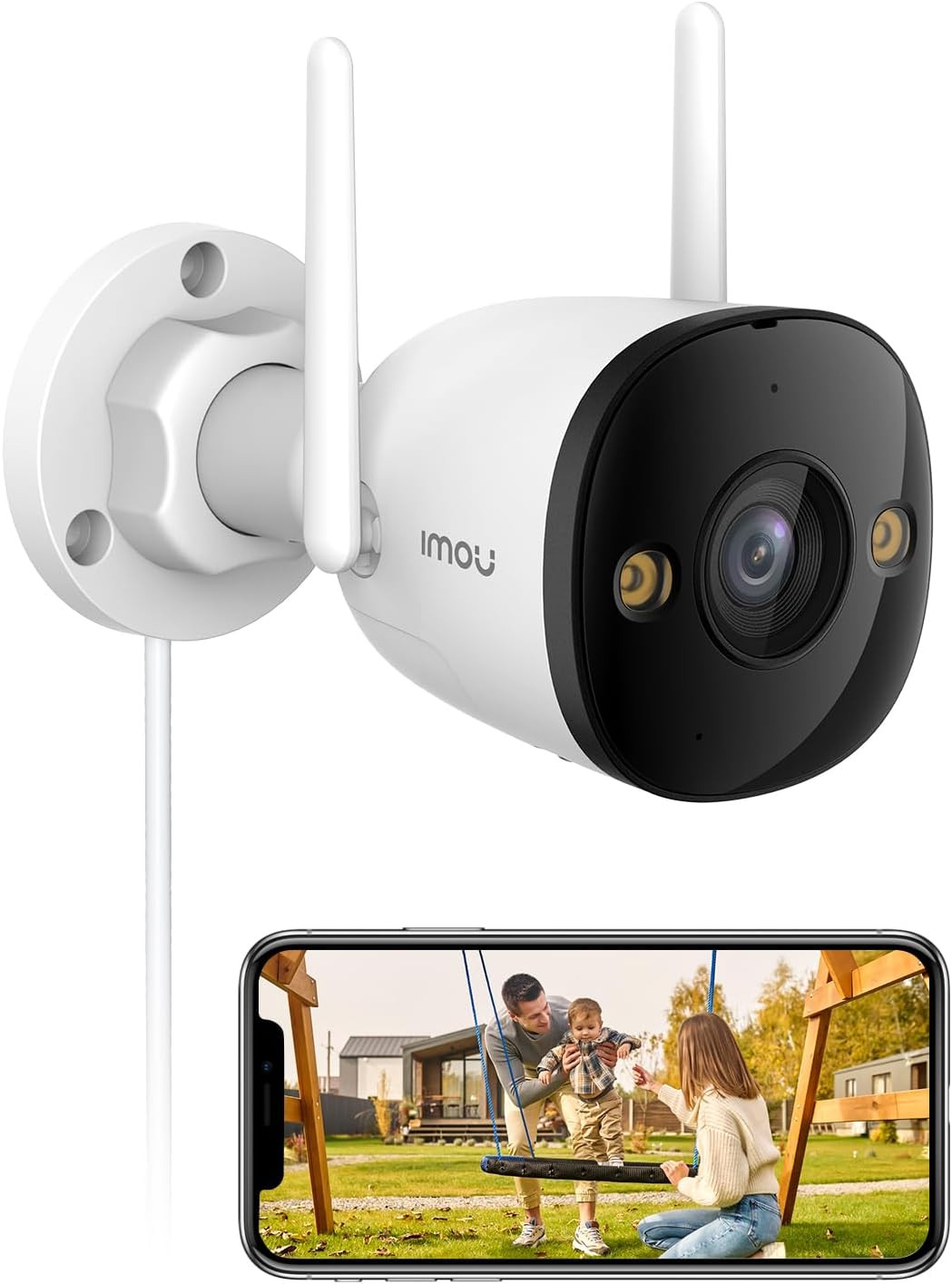 3MP Telecamera Wifi Da Esterna, 2K Telecamera Di Sicurezza Con AI Rilevazione De