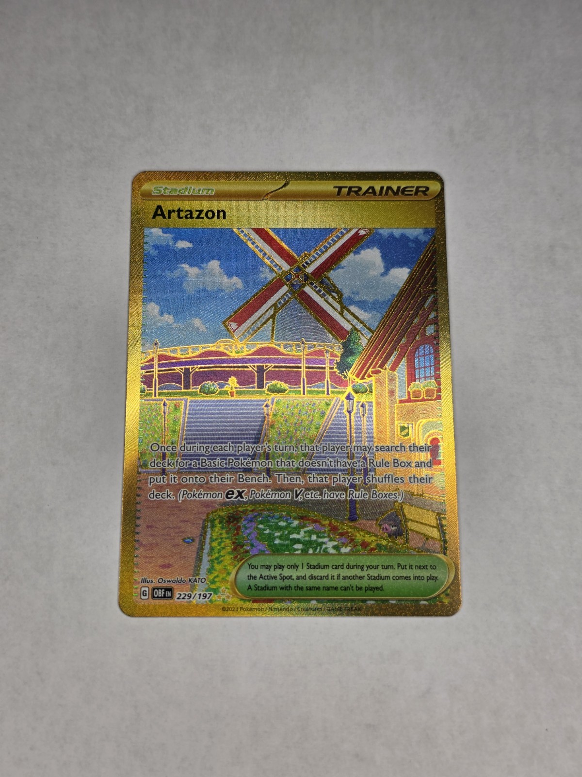Artazon 229/197 SV03: Obsidian Flames Gold Hyper Rare Pokemon Card