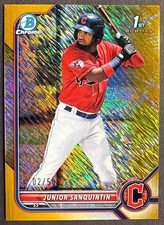 2022 Bowman Sapphire Junior Sanquintin Chrome Orange /50 #BCP-80 Guardians