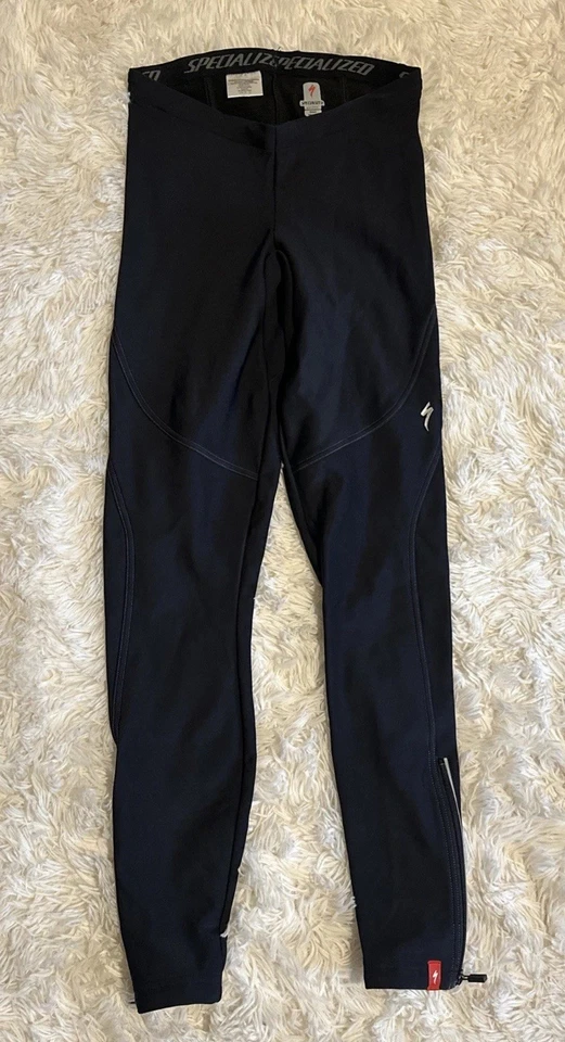 Leggings de ciclismo forrados de lana especializados pantalones cremallera tobillos para mujer pequeños negros Foto 2 de 4