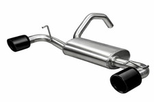 Edelstahl Sportauspuff für Fiat 500 Abarth schwarz 100mm je Seite ab 2007