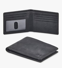 Mens Real Leather Bifold Wallet RFID Blocking Slim Minimalist Front Pocket ID