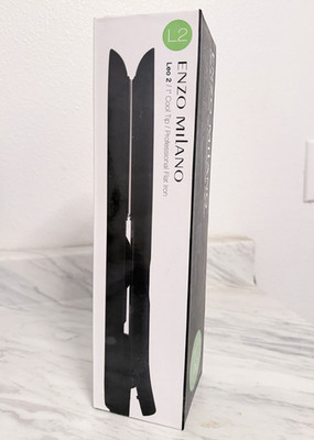 ENZO MILANO Leo 2 L2 1in Ceramic Flat Iron 450°F Auto Shut-Off Black