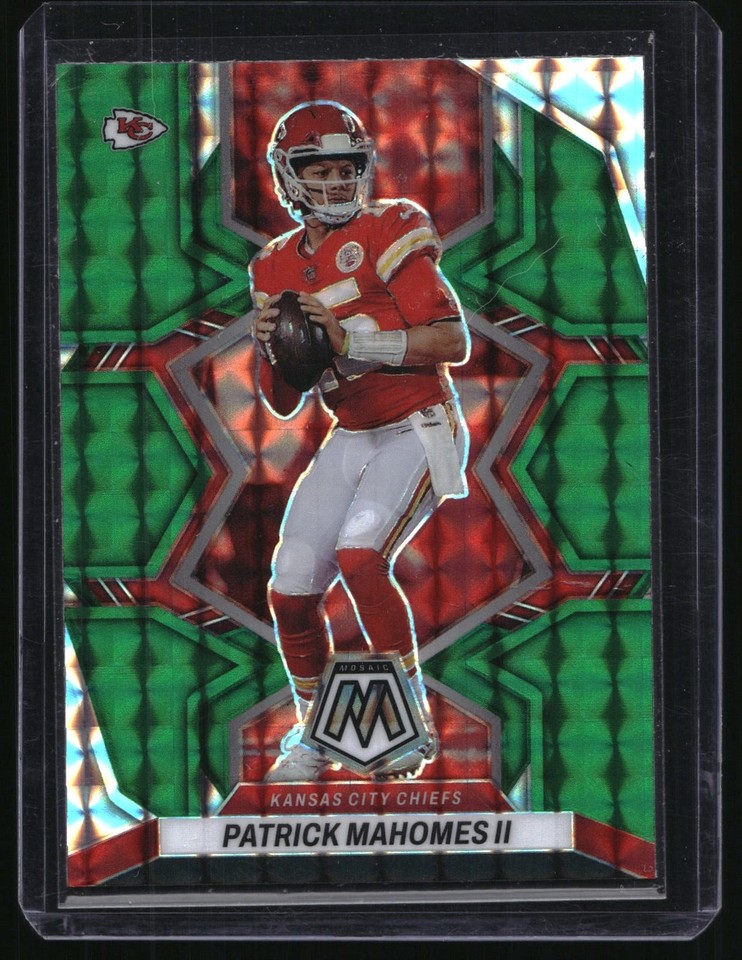 2022 Panini Mosaic Patrick Mahomes II #94 Mosaic Green Kansas City Chiefs