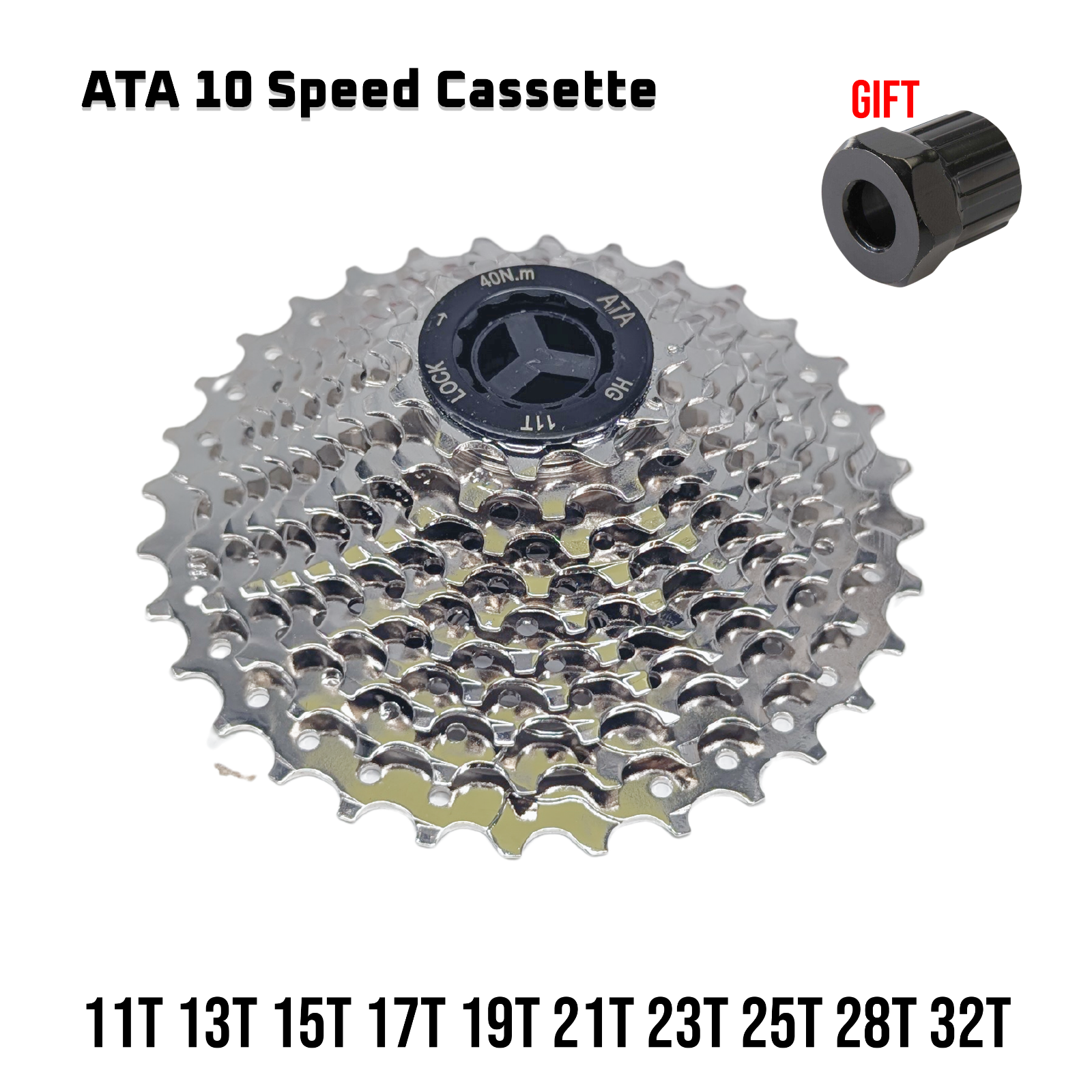 ATA 10 Speed MTB City Gravel Cassette 11 - 32T