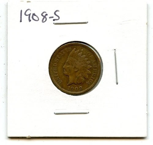 1908-S KEY DATE INDIAN HEAD PENNY VG/F!!!