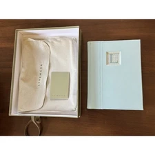 Levenger Blue Leather Unlined Notebook Journal Sketchbook w/Dust Bag & Box New