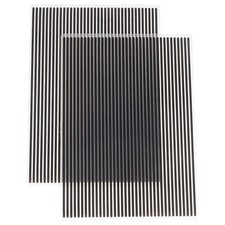 2pcs Plastic Embossing Folder 6 x 4 Inch Vertical Stripe Texture Template