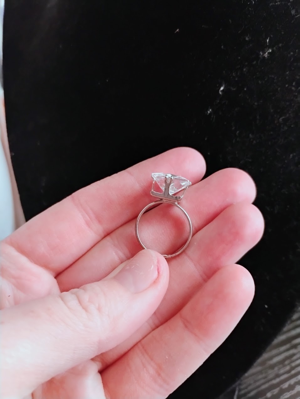 Sizeable Square cut engagement ring - image 5