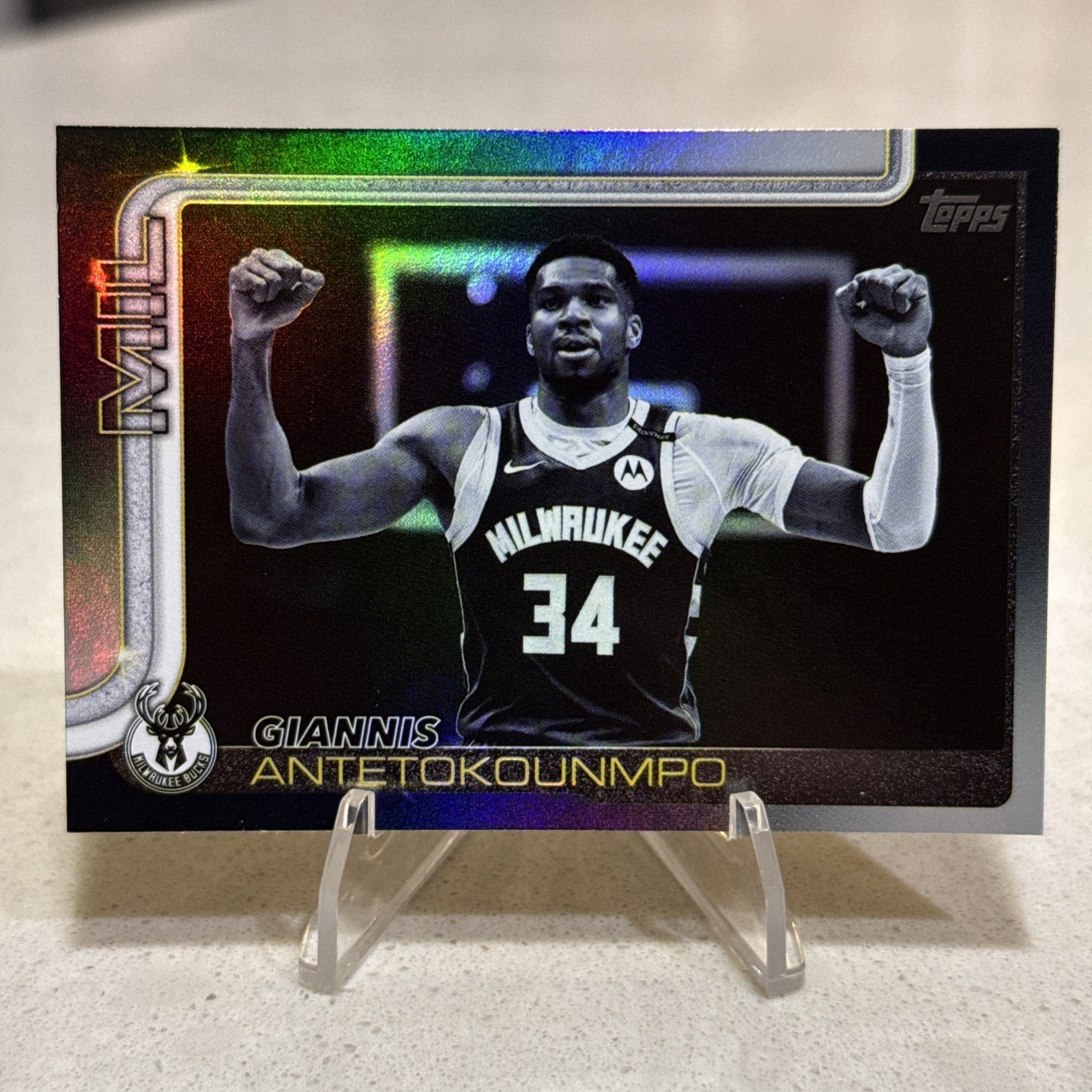 2025-26 Topps - Giannis Antetokounmpo #54 Blackout Milwaukee Bucks