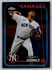 2024 topps chrome baseball yoendrys gomez rookie card #160. rookie card picture