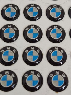 2X Ersatz Fernbedienung Schlüsselanhänger Abzeichen 3D Emblem Aufkleber Decal BMW 11mm Feuerzeug