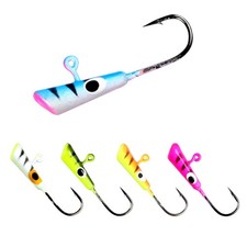 20pcs Ice Fishing Jigs Crappie Perch Lead Jig Head Fishing Hooks 1.7g/2.4cm
