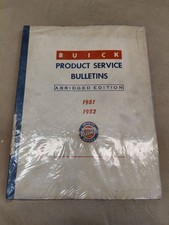 1951-1952 Buick Parts And Service Bulletin