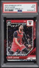 2024 Donruss Optic Black Fast Break Zach Lavine 1/1 #34 PSA 9 MINT SUPER RARE